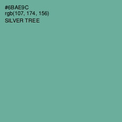 #6BAE9C - Silver Tree Color Image